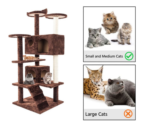 Cat Climbing Sisal Rope Tower - FurryPawsome