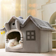 Removable Roof Plush Pet House - FurryPawsome