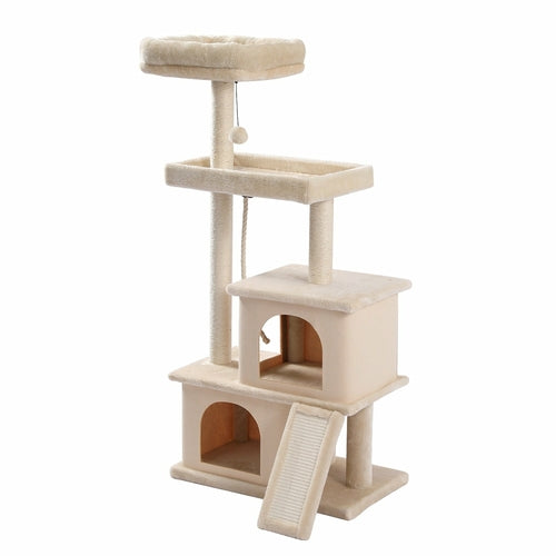 Cat Tree Entertainment Tower with Stairs - FurryPawsome