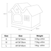 Removable Roof Plush Pet House - FurryPawsome