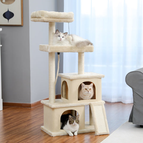 Cat Tree Entertainment Tower with Stairs - FurryPawsome