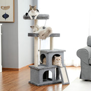 Cat Tree Entertainment Tower with Stairs - FurryPawsome