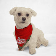 Red Holly Merry Christmas Cat & Dog Bandana - FurryPawsome