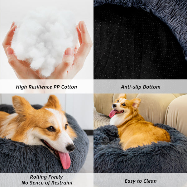 Washable Anti Anxiety Fluffy Dog And Cat Bed - FurryPawsome