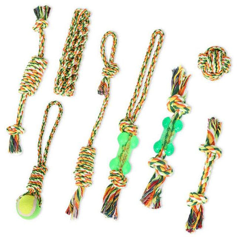Color Weave Rope Ball Dog Chewing Toy - FurryPawsome