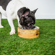 Mango Wood Single Dog Bowl - FurryPawsome